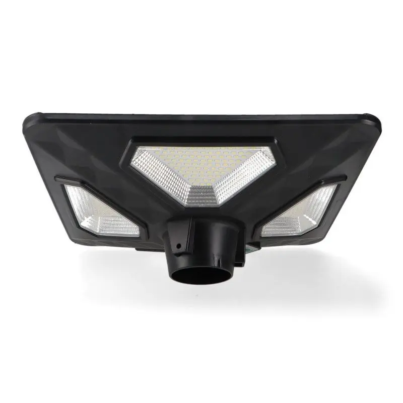 Tête lampadaire solaire mat droit led 1800 lumens noir
