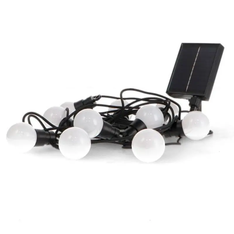 Guirlande 10 boules solaire LED 6,5m extérieur IP54-rgbw