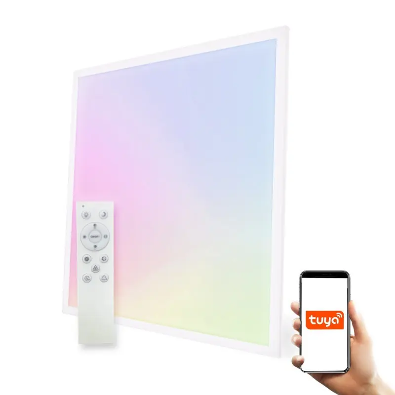 Dalle 60x60 panneau led rgb+cct télécommande+app tuya