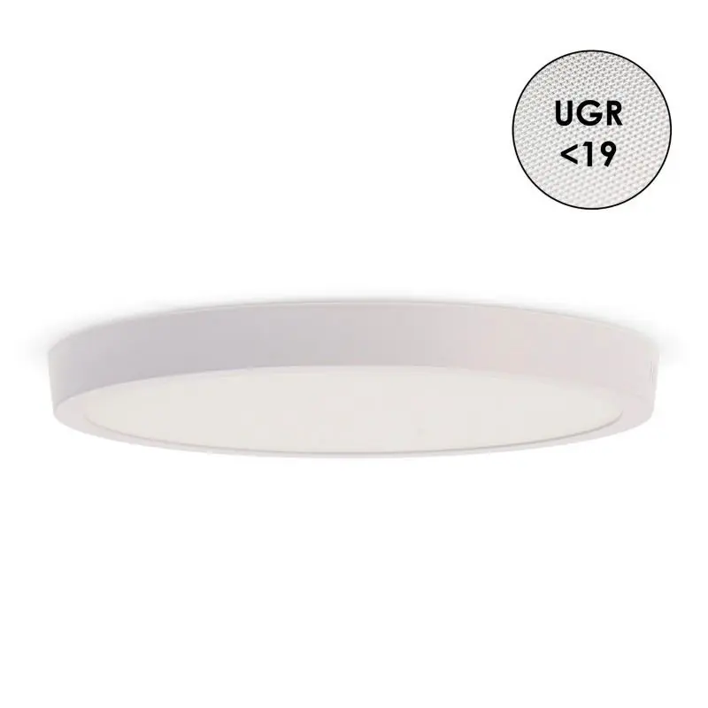 Plafonnier led cct rond blanc 25w 29cm