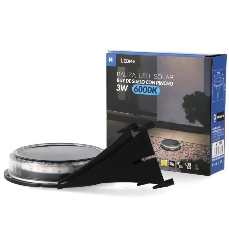 Balise plot solaire a fixer ou planter piquet-3000k-6000k-ou rgb