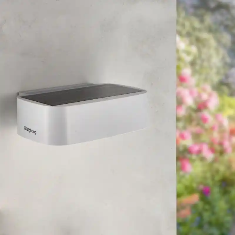 Applique led solaire capteur crépusculaire blanc ou noir