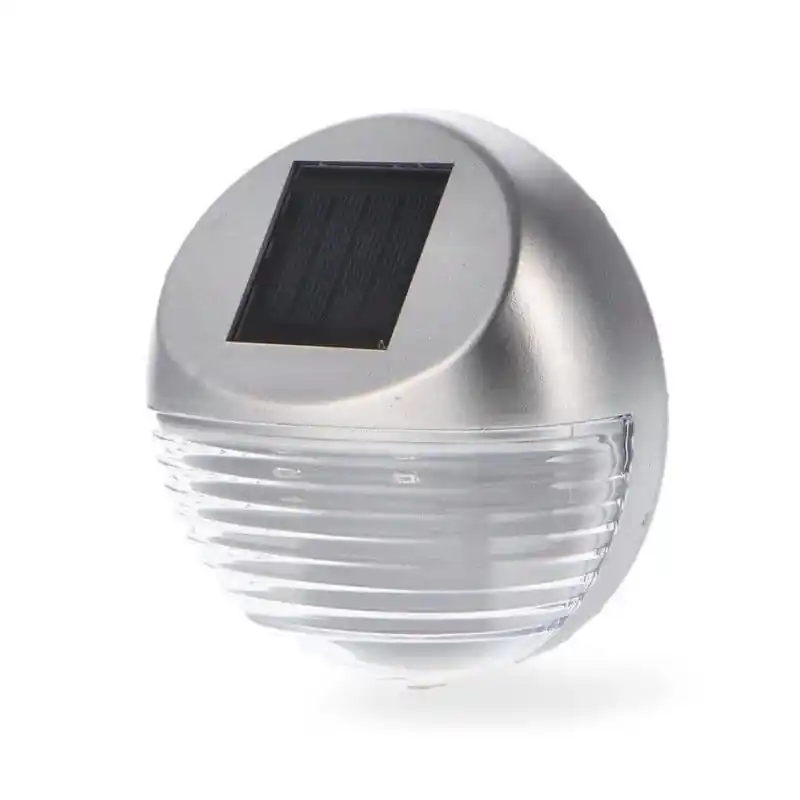 Applique led solaire capteur crépusculaire aluminium gris