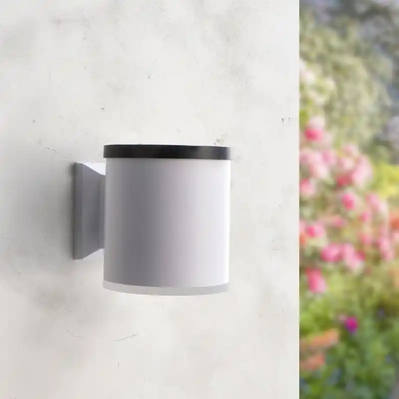 Applique led solaire blanche capteur crépusculaire ronde ou carré