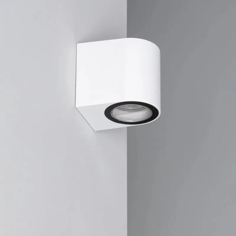 Applique murale blanche simple spot gu10 étanche ip44