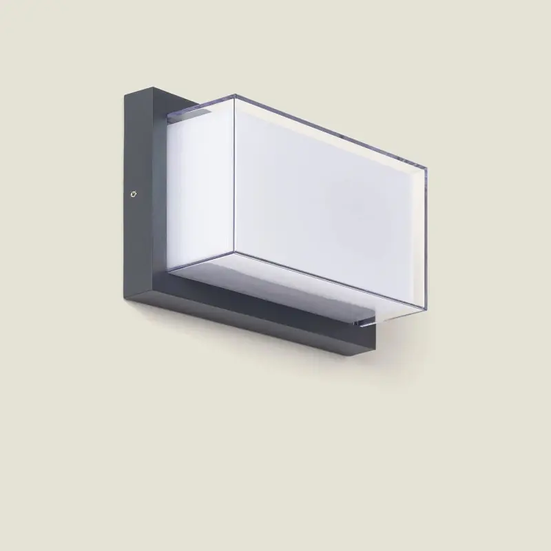 Applique exterieure led 20W cct ip54-1000lm-carré gris ou marron