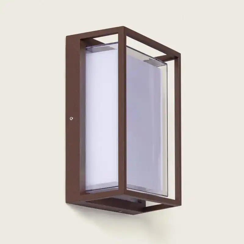 Applique exterieure led 12W cct ip54-1000lm-rectangulaire gris ou marron