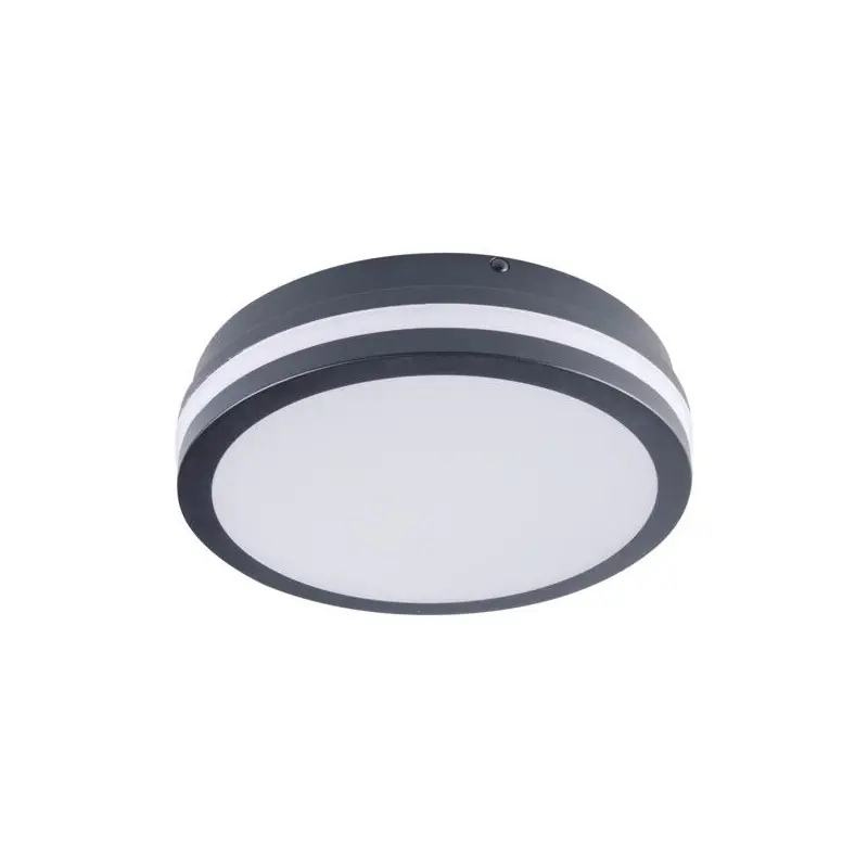 Plafonnier hublot rond gris détecteur BENO 12-18W CCT-O-SEG ip65