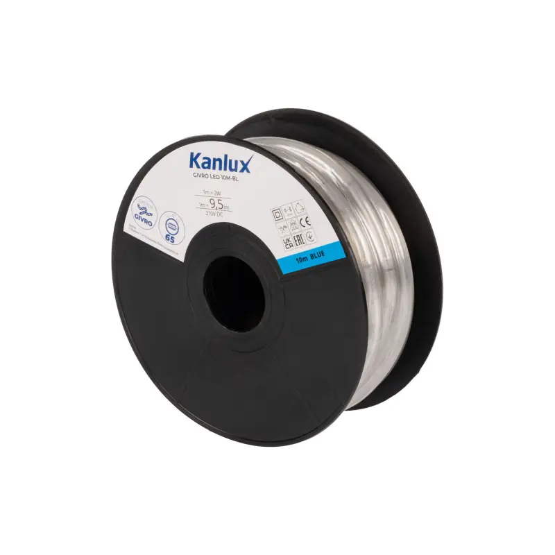 Guirlande 10m GIVRO LED bleu Tube ip65 flexible 360