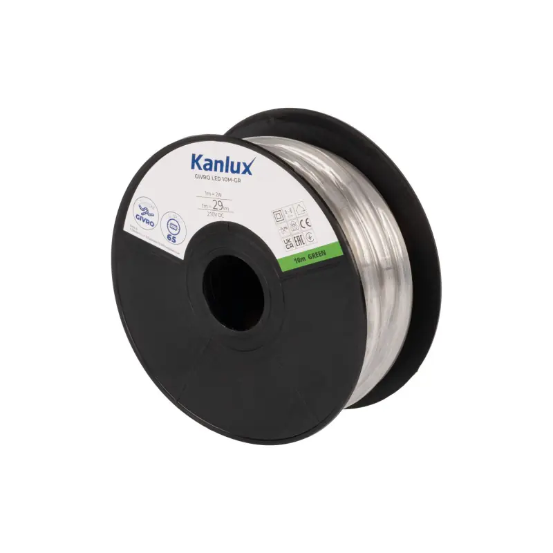 Guirlande 10m GIVRO LED vert Tube ip65 flexible 360