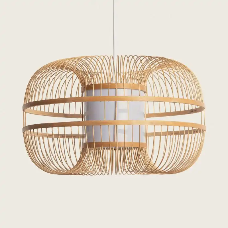 Suspension luminaire suspendu bambou 50cm culot e27