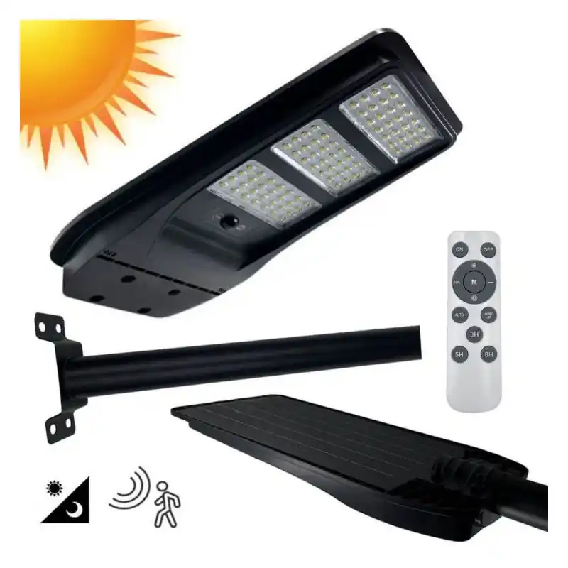 Candelabre tête lampadaire solaire led 1600 lumens