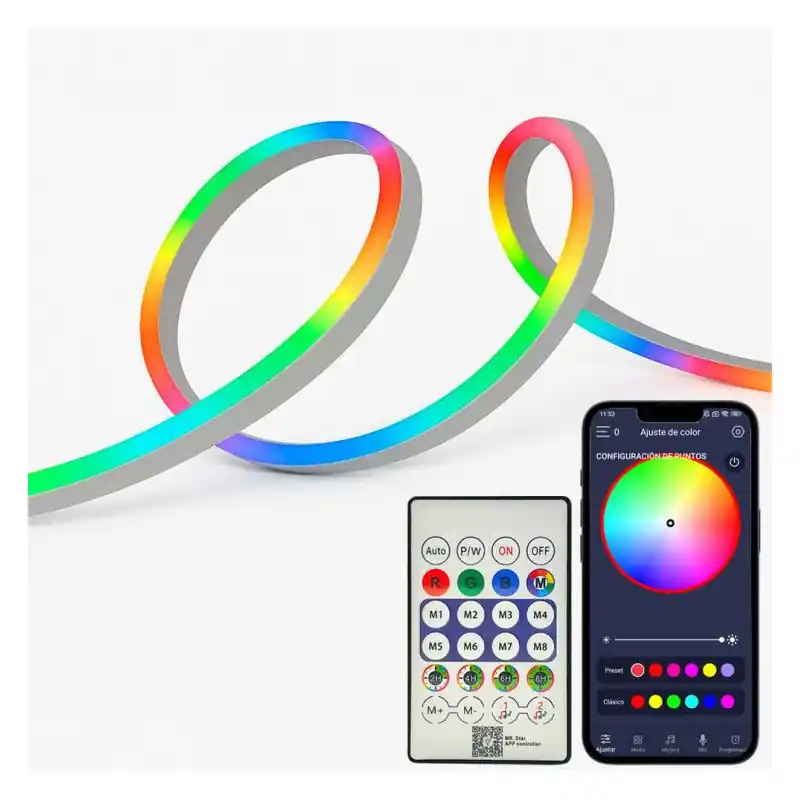 Ruban néon smart led 5m rgbic dynamique ip67