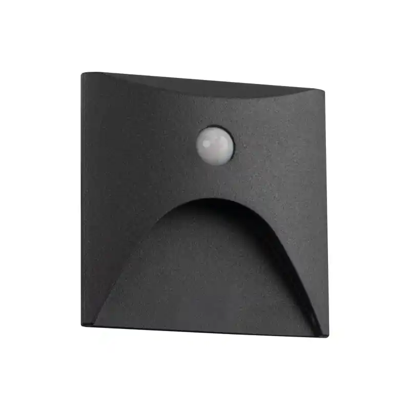 Encastré mural LED détection carré gris anthracite escalier EXIN LED PIR 220v