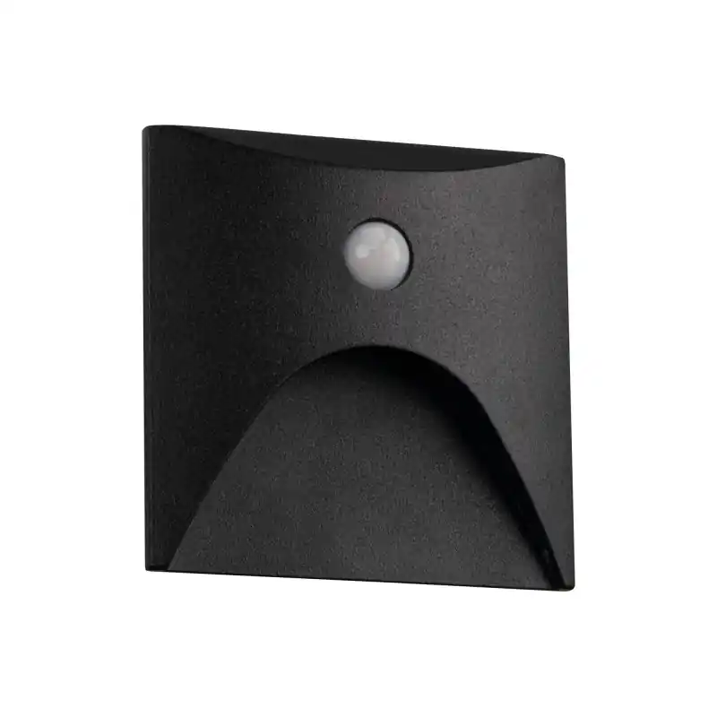 Encastré mural LED détection carré noir escalier EXIN LED PIR 220v