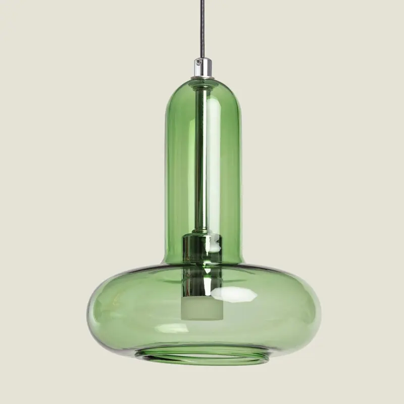 Suspension led 5w-250lm-boule verre art déco