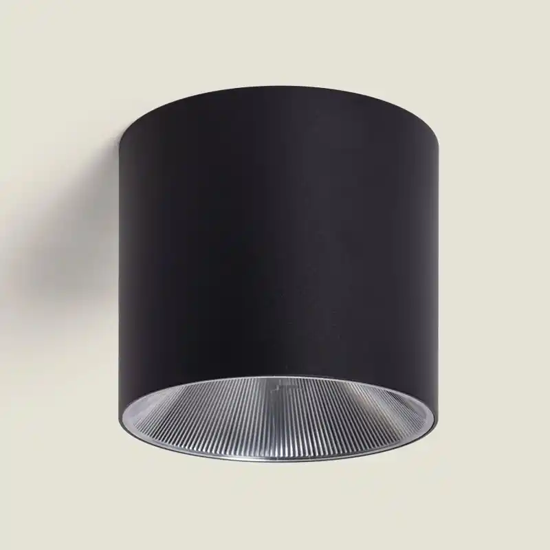 Plafonnier led 7w cct métal noir ou blanc saillie