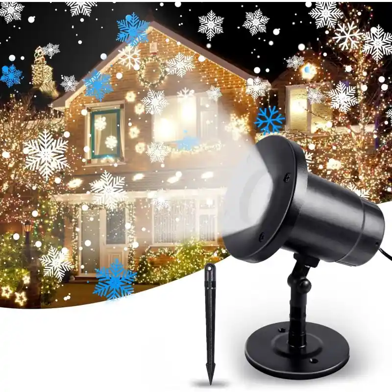 Projecteur led de facade projection flocon de neige noel ip65