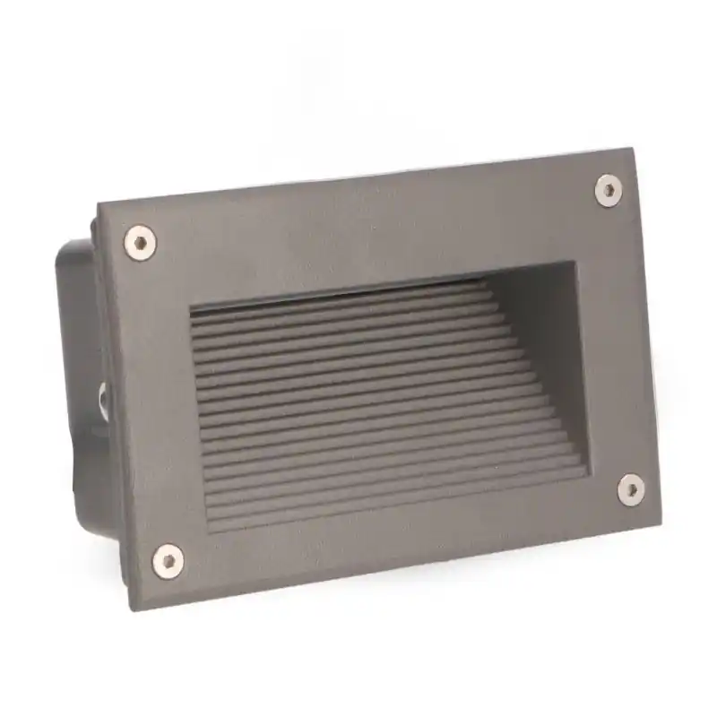 Eclairage encastrable mural exterieure balisage 7w led-500lm-rectangulaire