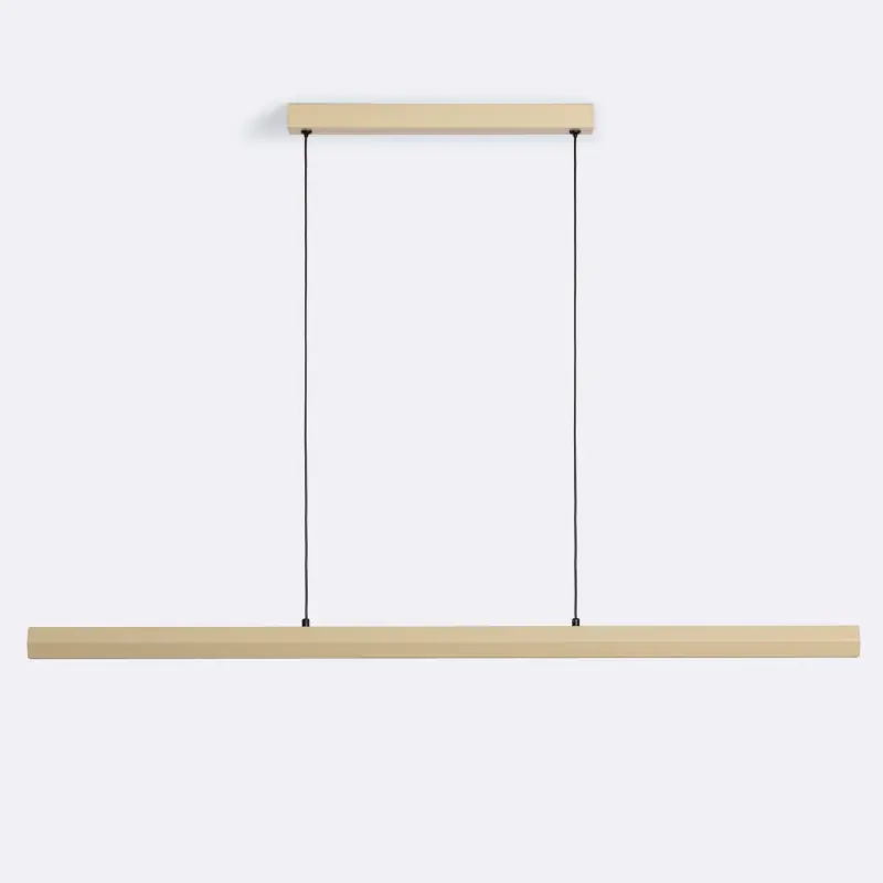 Suspension barre beige 120cm led 40w-cct-4800lm-bureau acceuil table ilot cuisine