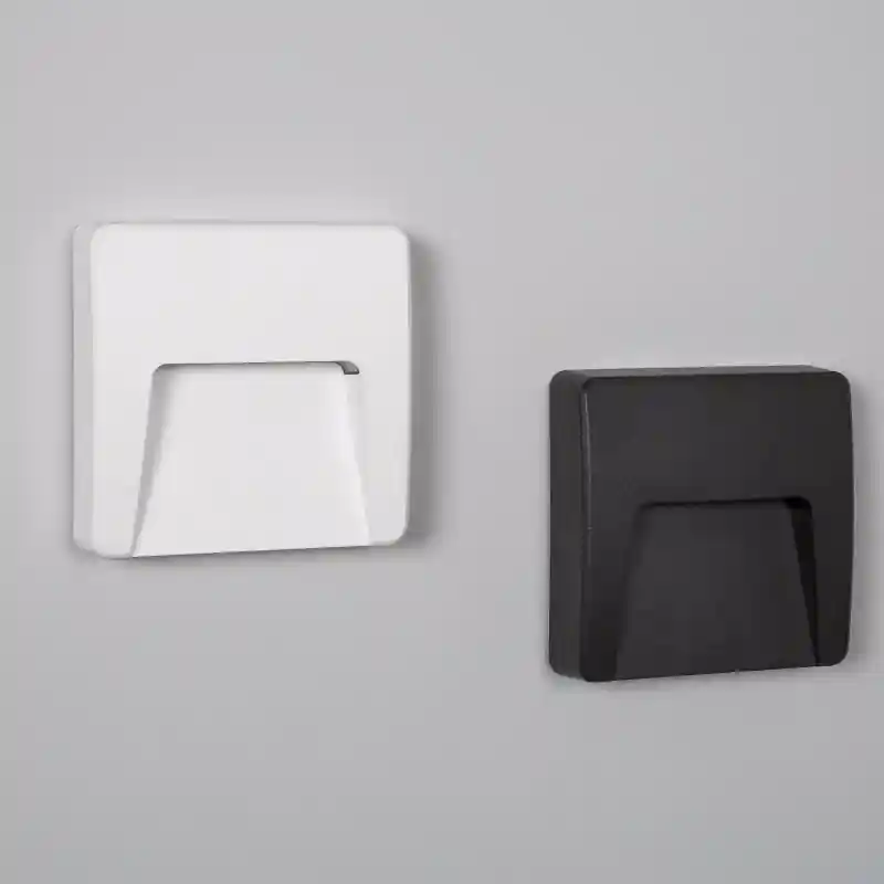 Spot de balisage à 3w LED d‘escalier mur rectangulaire blanc-noir