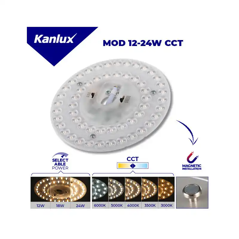 Platine module MOD LED 12-24W-Source LED 5 teintes