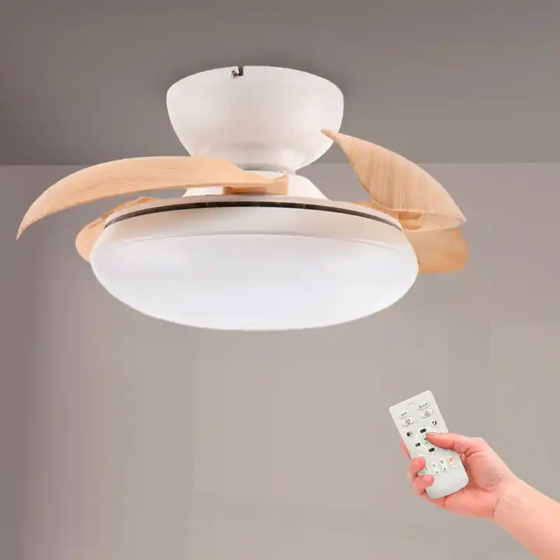 Plafonnier ventilateur led 24w cct diamètre 70cm
