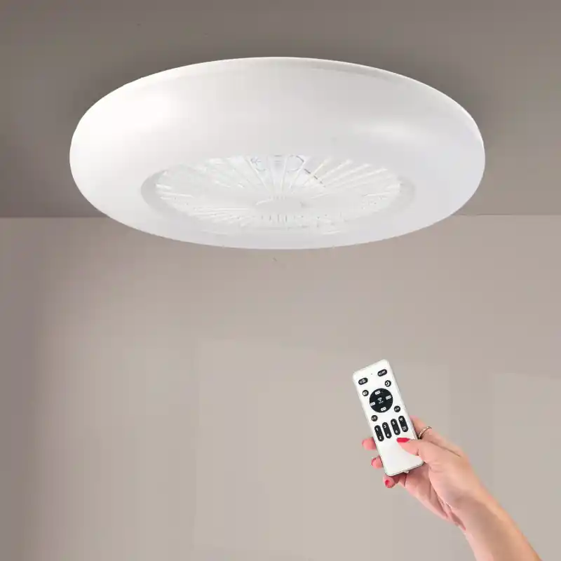 Plafonnier ventilateur led 40w cct diamètre 55cm