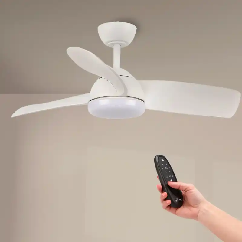 Plafonnier ventilateur 27w led cct diamètre 76cm