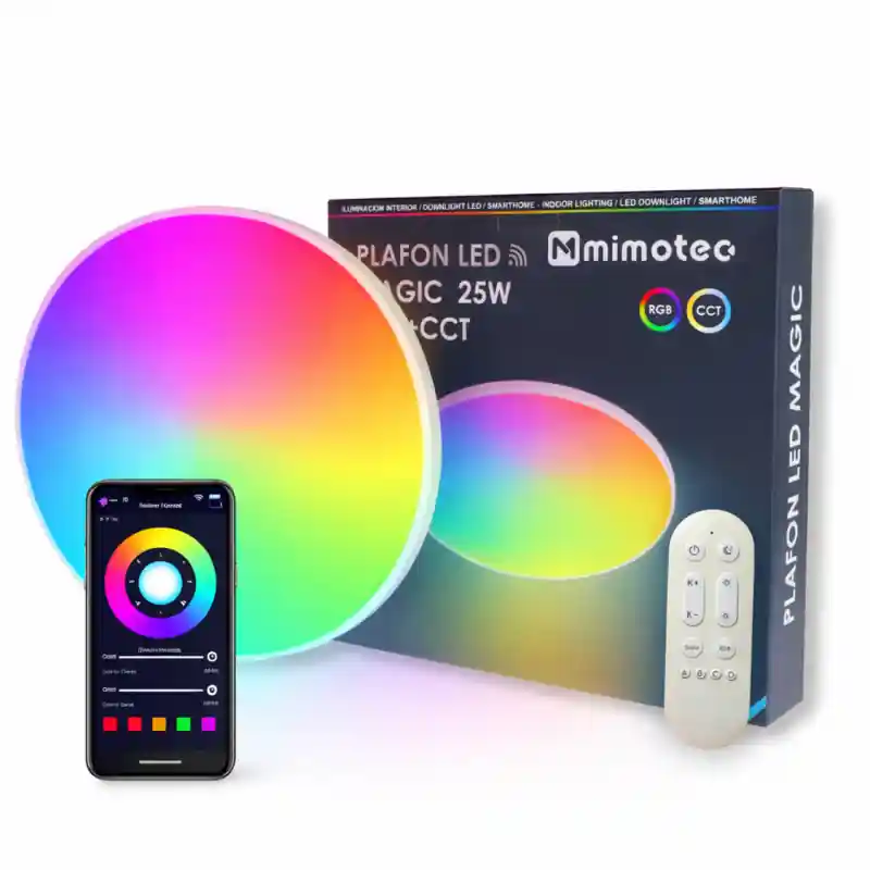 Plafonnier LED RGB+cct Intelligent smartphone 25w 2000 lumens