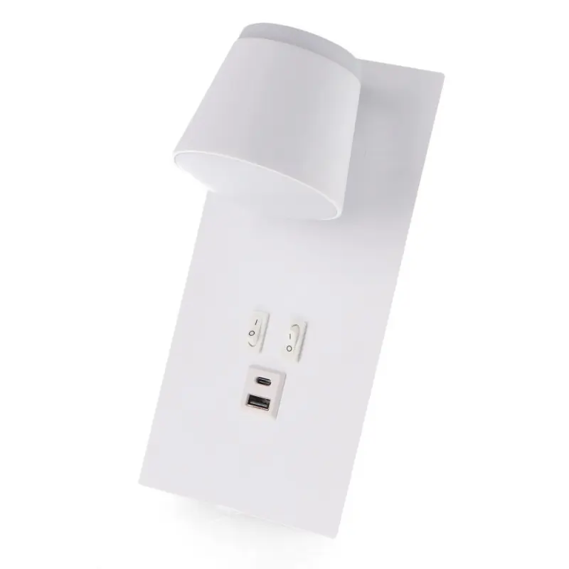 Applique liseuse doubles led 18w orientable chargeur usb