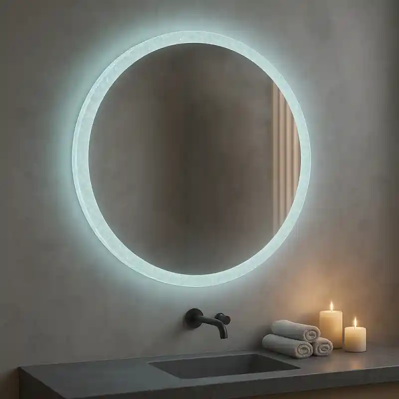 Miroir salle de bain led 20w cct rond 80cm