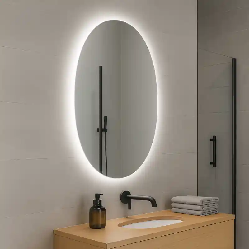 Miroir salle de bain led 15w cct ovale 70cm