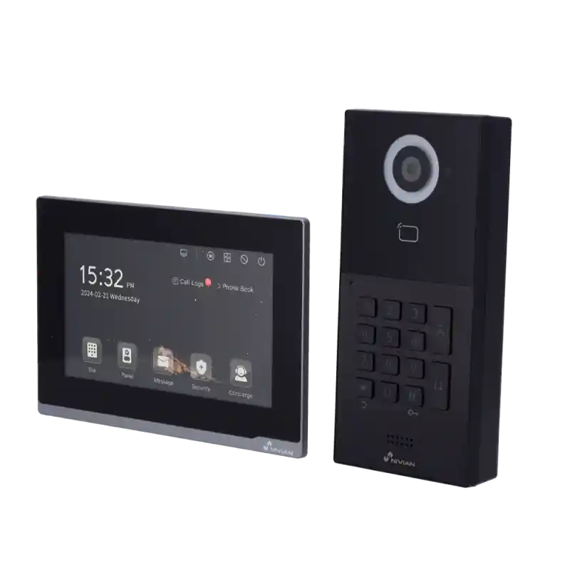 Portier vidéophone Nivian 2 fils clavier Panneau + moniteur WiFi
