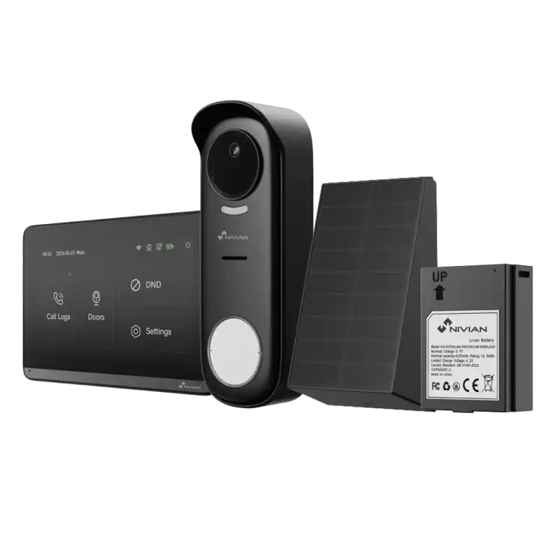 Portier vidéophone sans fils wifi Panneau de rue + moniteur