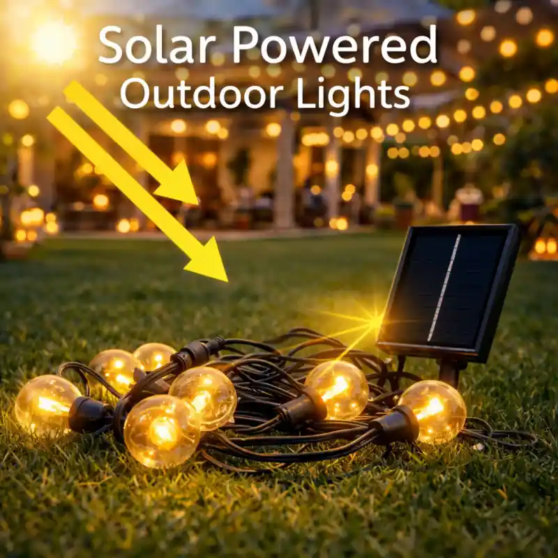 Guirlande led solaire 15 ampoules 7.5m blanc chaud-2700k
