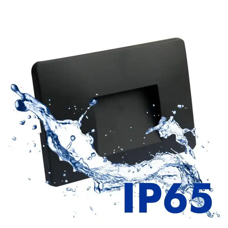 Applique murale led extérieure balisage rectangulaire ip65 noir
