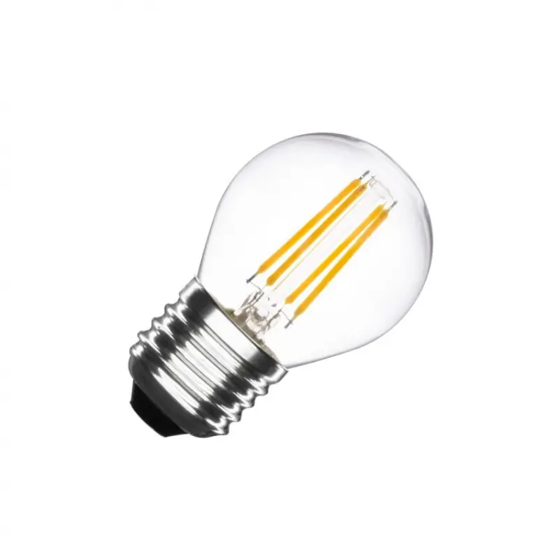 Ampoule led dimmable filament culot e27 verre clair 45mm-470 lumens