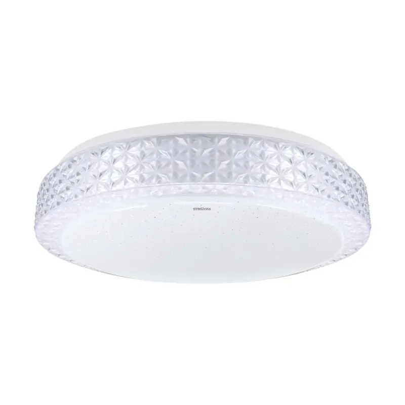 Plafonnier 2 ampoules led e27 effet diamant cercle 33cm milena C