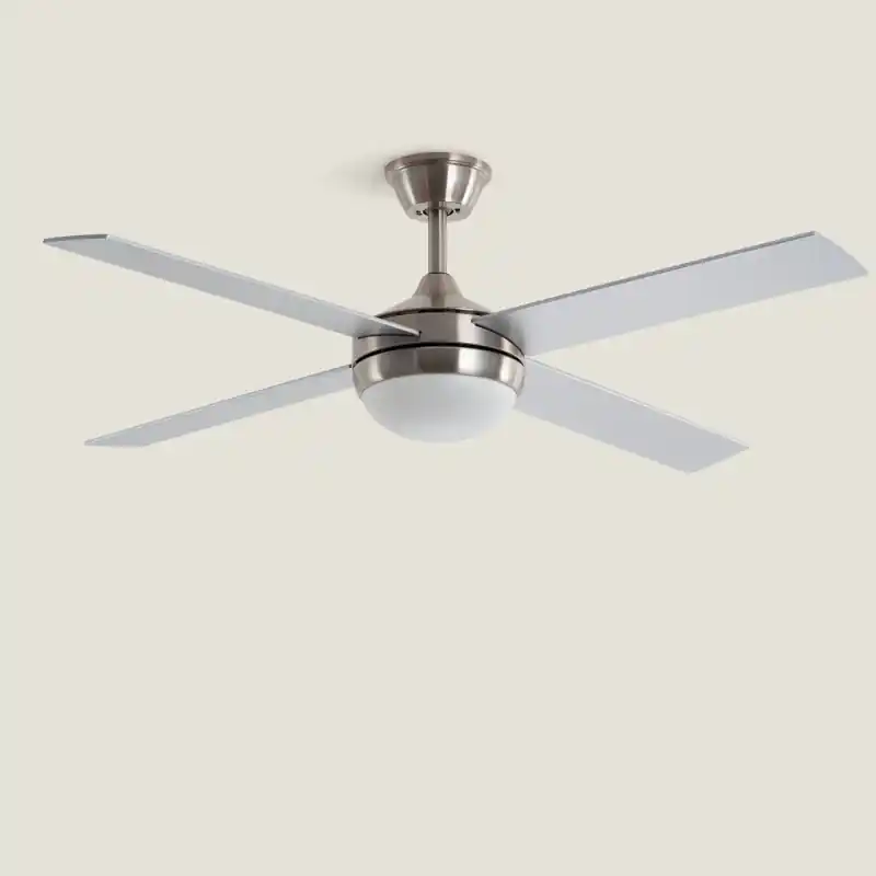 Ventilateur de plafond led cct 4 pales gris diamètre 132cm
