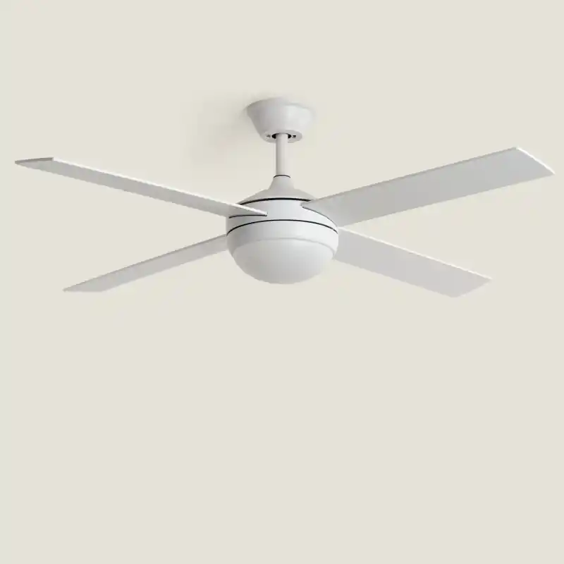 Ventilateur de plafond led cct 4 pales blanc diamètre 132cm