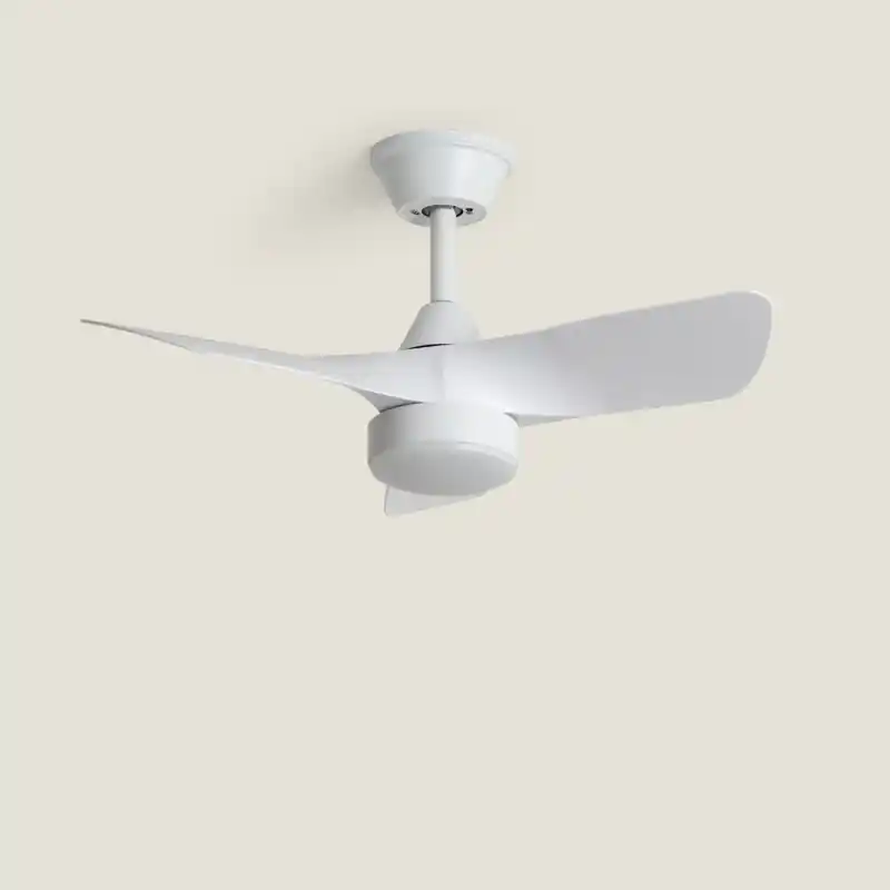 Ventilateur de plafond led cct 3 pales blanches diamètre 75cm