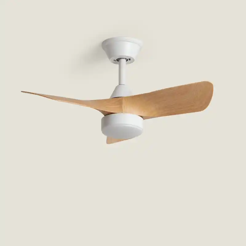 Ventilateur de plafond led cct 3 pales effet bois diamètre 75cm