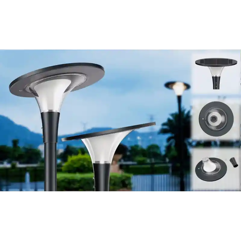 Tete de mat solaire led détecteur de présence bardenas ip65-2800lm