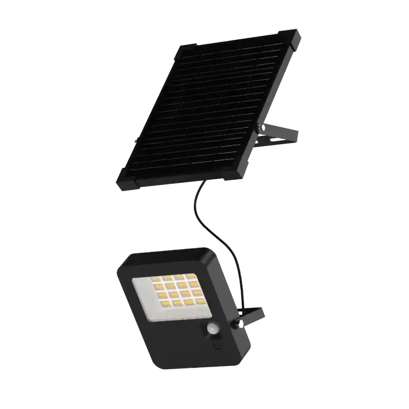 Projecteur led solaire détecteur de mouvement cct miami 4800 lumens
