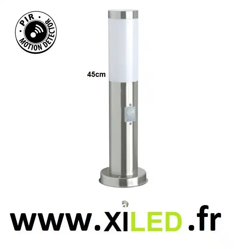Borne lumineuse avec détecteur de mouvement 45cm