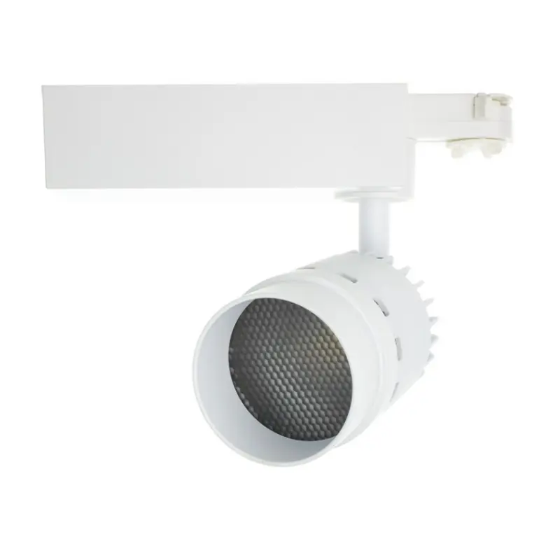spot led 20w pour rail 3 phases-220v-1300 lumens blanc filtre commerce boutique vitrine