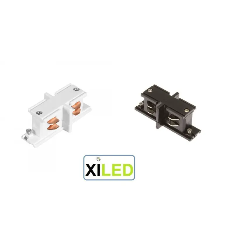 xiled CONNECTEUR RAIL 3 ALLUMAGES blanc ou noir type i connection droite
