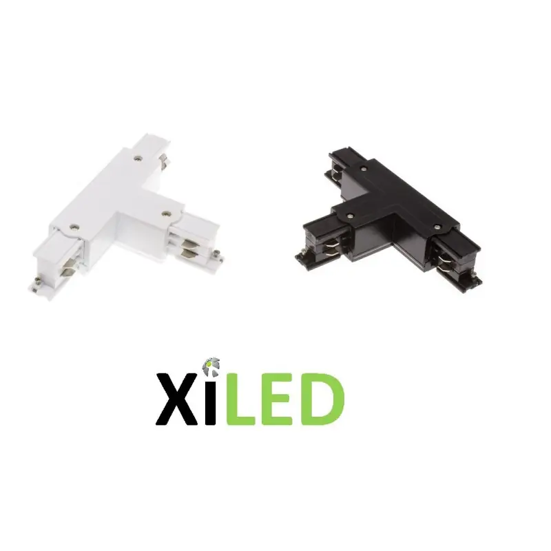 xiled-accessoire connecteur en T pour rail 3 allumages blanc ou noir 3 phases 220v