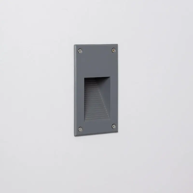 Spot de balisage 3w LED vertical d‘escalier mur encastrable rectangle gris